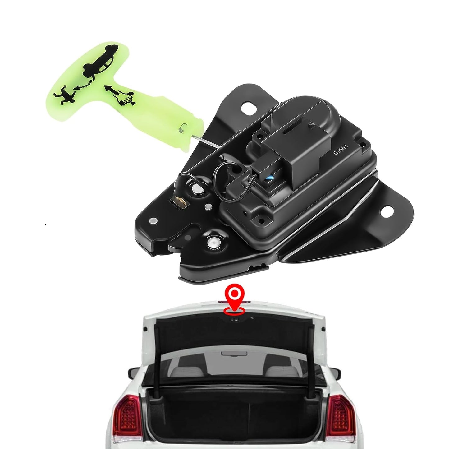 Trunk & Tailgate Lock Actuator 931-714 for Dodge Charger, Challenger, Avenger, Chrysler 300/200 (2006-2018) - Replaces 5056244AA