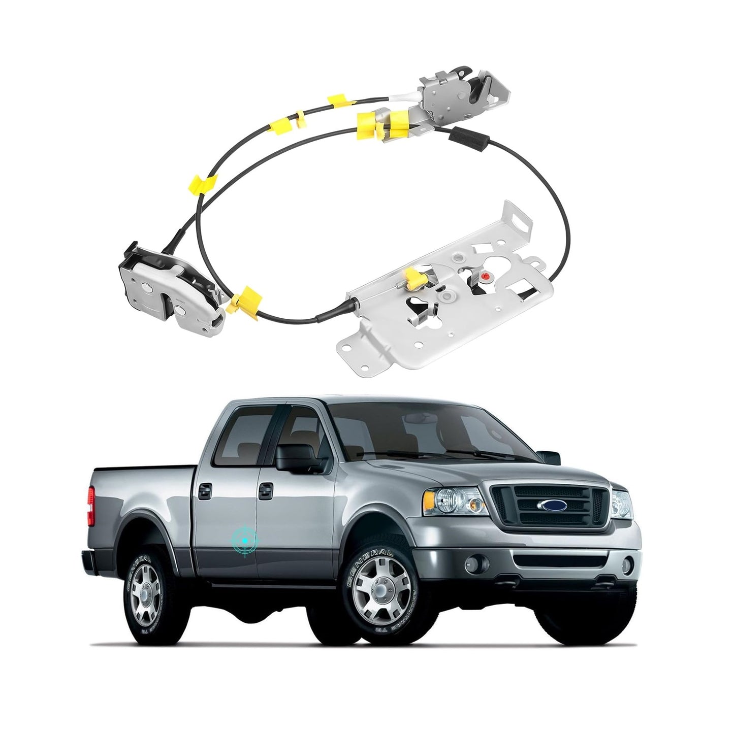 Door Lock Actuator & Cable for Ford F150 2004-2008 - Right Rear Side Replacement 8L3Z-18264A00-B, 6L3Z-18264A00-B
